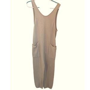 Free People Beach Size S Hailee Sweater Knit Jumpsuit w/ Pockets Boho Lounge
